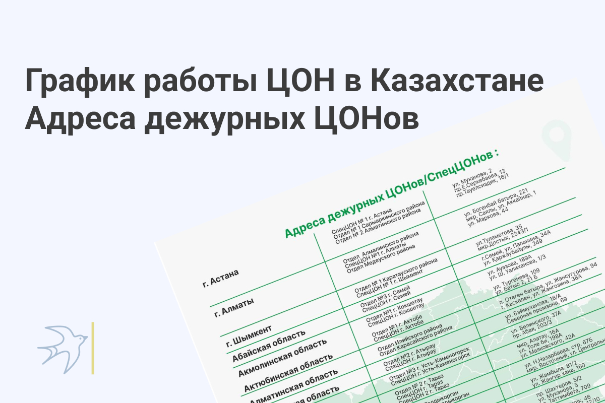 График работы ЦОН в субботу, воскресенье и праздники. Режим работы и адреса  дежурных ЦОНов в Казахстане. - Кадровед